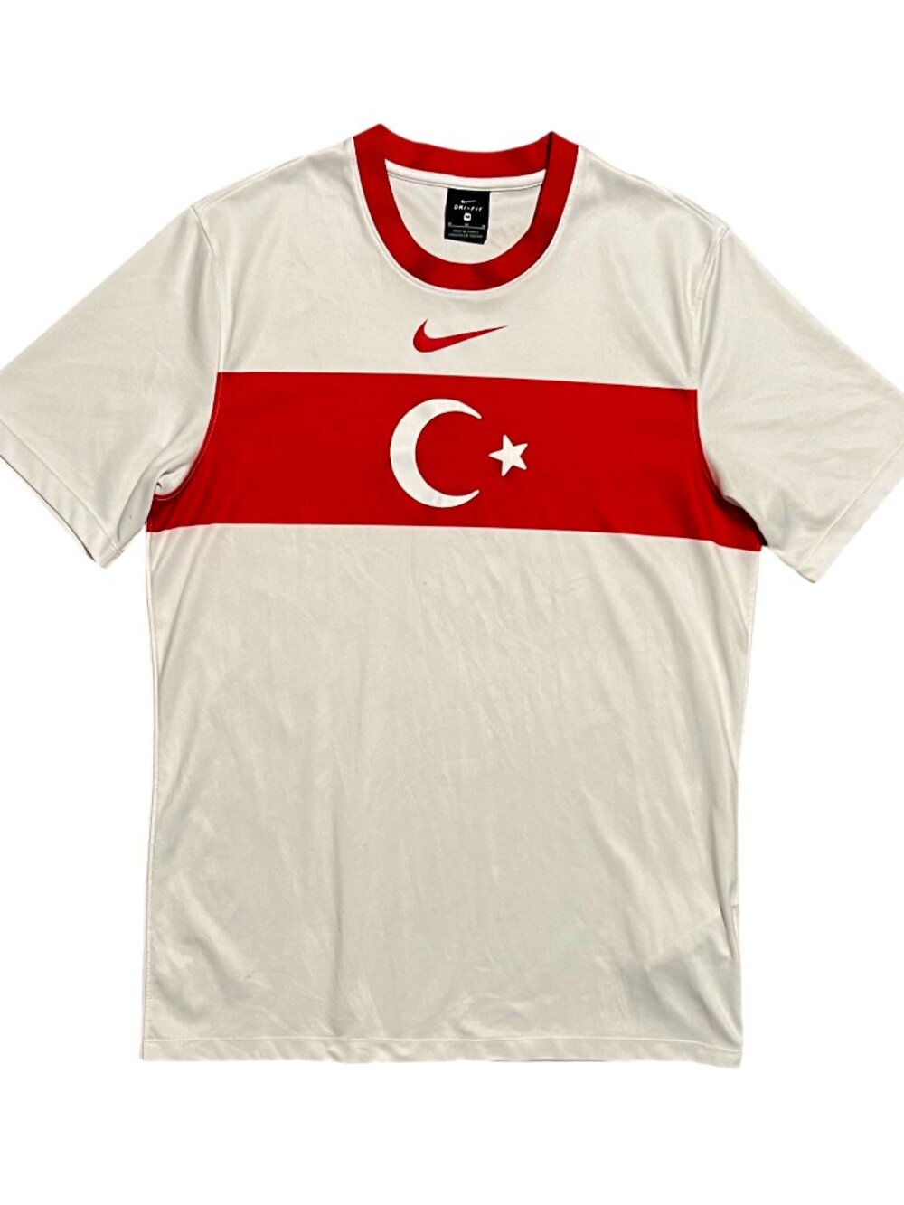 Turkey National Team Nike Dri-Fit White & Red Soccer Jersey, Men's Medium